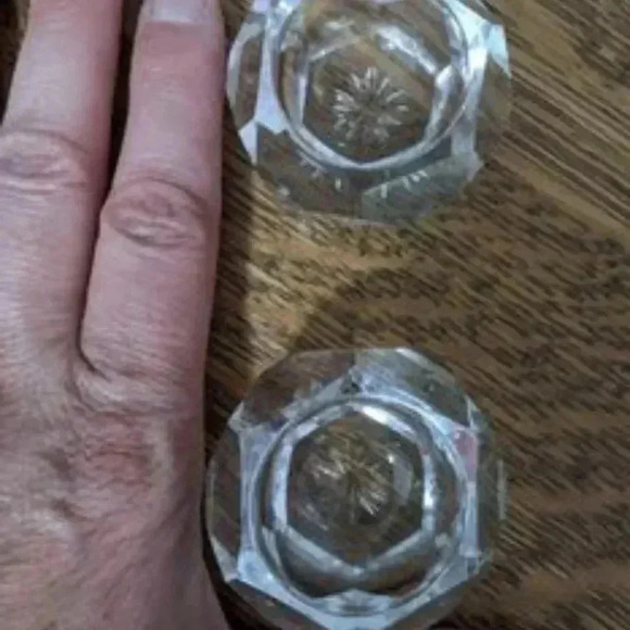 Victorian  Crystal Salt Cellars - Picture 6 of 6